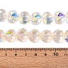 Electroplate Transparent Glass Beads Strands EGLA-N056-01A-12-4