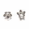 5-Petal 304 Stainless Steel Bead Caps X-STAS-I176-11P-A-2