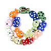 Handmade Lampwork Beads Strands LAMP-N036-08-3