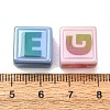 UV Plating Opaque Acrylic European Beads AC-CBA113D-01-3