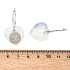 Natural & Synthetic Gemstone & 304 Stainless Steel Hoop Earrings for Women EJEW-G475-04P-7