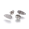 304 Stainless Steel Stud Earring Findings STAS-O119-11A-P-2