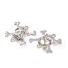 Tibetan Style Alloy Connector Rhinestone Settings FIND-C094-12AS-2