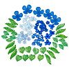 Leaf & Flower Transparent Acrylic Pendants & Beads Findings Kits MACR-FH0001-25-1