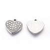 304 Stainless Steel Textured Pendants STAS-L212-044A-2
