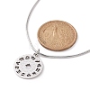 201 Stainless Steel 12 Constellations Pendant Necklace with 304 Stainless Steel Snake Chains for Women NJEW-JN04140-5