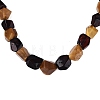 Natural Amber Nuggets Graduated Beaded Necklaces with Brass Clasps NJEW-N064-05-3