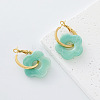 304 Stainless Steel Resin Hoop Dangle Earrings for Women QH5612-4-1