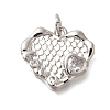 Rack Plating Brass Micro Pave Cubic Zirconia Pendants KK-I716-09P-1