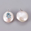 Natural Cultured Freshwater Pearl Pendants PEAR-F008-56P-2