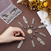 16Pcs 2 Styles Alloy Cord Ends FIND-GF0009-76-3