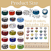200Pcs 20 Colors Handmade Polymer Clay Rhinestone European Beads CPDL-PA0001-01A-2