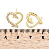 Brass Micro Pave Cubic Zirconia Stud Earrings CU-CBACDF6-02G-5