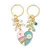 2Pcs Alloy Enamel Charm Keychains KEYC-JKC01093-1