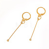 Brass Leverback Earring Findings EJEW-TAC00037-3