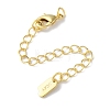 Brass Lobster Clasps & Ends with Chain KK-F880-35G-1