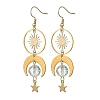 Celestial Brass & 304 Stainless Steel Dangle Drop Earrings for Women EJEW-JE07345-01-3