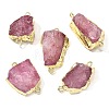 Raw Rough Natural Dyed Quartz Crystal Links Connector Charms G-K189-04LG-02-1