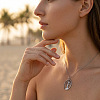 304 Stainless Steel Tree of Life Pendant Necklaces for Women WGC5BD4-02-1