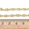 Brass Micro Pave Clear Cubic Zirconia Eye Link Chain Necklaces NJEW-G183-07G-5