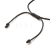 2Pcs Flat Round with Heart Acrylic Braided Bead Bracelets Set with Glass Seed BJEW-JB08034-01-7
