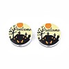 Halloween Printed Natural Wood Beads WOOD-T021-75-2