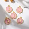 Golden Plated Alloy Enamel Charms ENAM-S118-07J-5