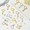 Alloy Heart Lobster Clasps KEYC-YW0001-20G-4