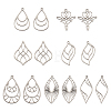 14Pcs 7 Style Stainless Steel Pendants STAS-PJ0001-46-1
