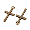 Cross Tibetan Style Alloy Pendants TIBEP-R344-21AB-FF-2