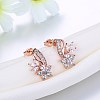 Trendy Brass Cubic Zirconia Ear Stud EJEW-BB29752-B-5