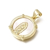 Virgin Mary Theme Brass & Natural Shell Pendants SH-CBA7C77-01B-G03-2