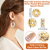 100Pcs 2 Colors Rack Plating Brass Rhinestone Spacer Beads KK-BBC0016-23B-2