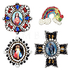 4Pcs 4 Styles Non-Woven Fabric Ornament Accessories DIY-PH0038-49-1