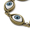 Retro Eye Alloy & Resin Link Bracelets for Women BJEW-G705-01AB-2