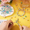 90Pcs 9 Colors Pearlized Glass Pearl Connector Charms PALLOY-TA0002-49A-14