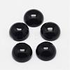 Natural Black Agate Cabochons G-F313-01-8mm-2