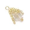 Glass Seed Beaded Bud Pendants PALLOY-MZ01096-01-3