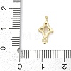 Brass Micro Pave Clear Cubic Zirconia Connector Charms KK-Z094-08G-02-3