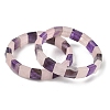 Natural Amethyst & Rose Quartz Beads Stretch Bracelets for Women Men BJEW-C097-06-13-1