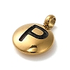 304 Stainless Steel Black Enamel Charms STAS-R009-01G-P-2