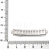 Brass Pave Clear Cubic Zirconia Links Connector Charms KK-K426-01P-3