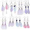8pairs Brass Dangle Earrings EJEW-SC00002-1