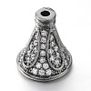 Brass Micro Pave Cubic Zirconia Bead Cones ZIRC-O019-B-02B-1