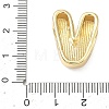 Brass Initial Beads KK-B167-27G-01V-3