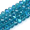 Electroplate Glass Beads Strands EGLA-A034-T8mm-L25-1