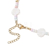 Summer Beach Natural White Shell and Glass Seed Beaded Necklaces NJEW-JN05855-01-5