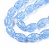 Transparent Crackle Glass Beads Strands GLAA-S192-B-010C-3