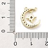 Brass Micro Pave Clear Cubic Zirconia Pendants ZIRC-L104-003G-3