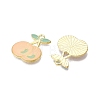 Light Gold Plated Alloy Enamel Pendants PALLOY-N176-25C-RS-2